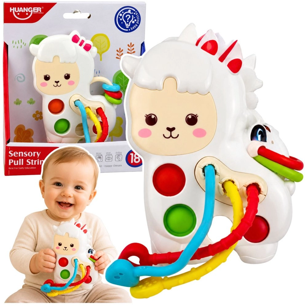 LeanToys Toddler Sensory Toy Llama with