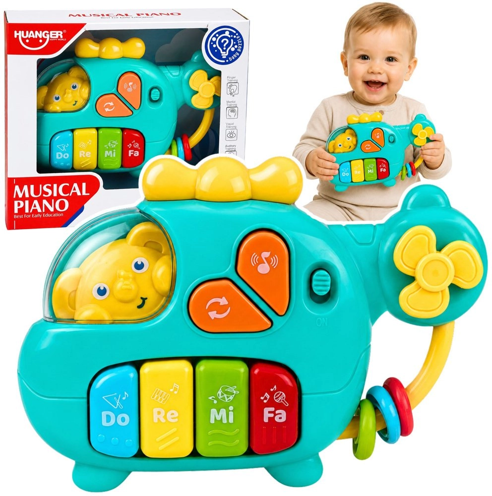 LeanToys Musical Helicopter Educational Piano For