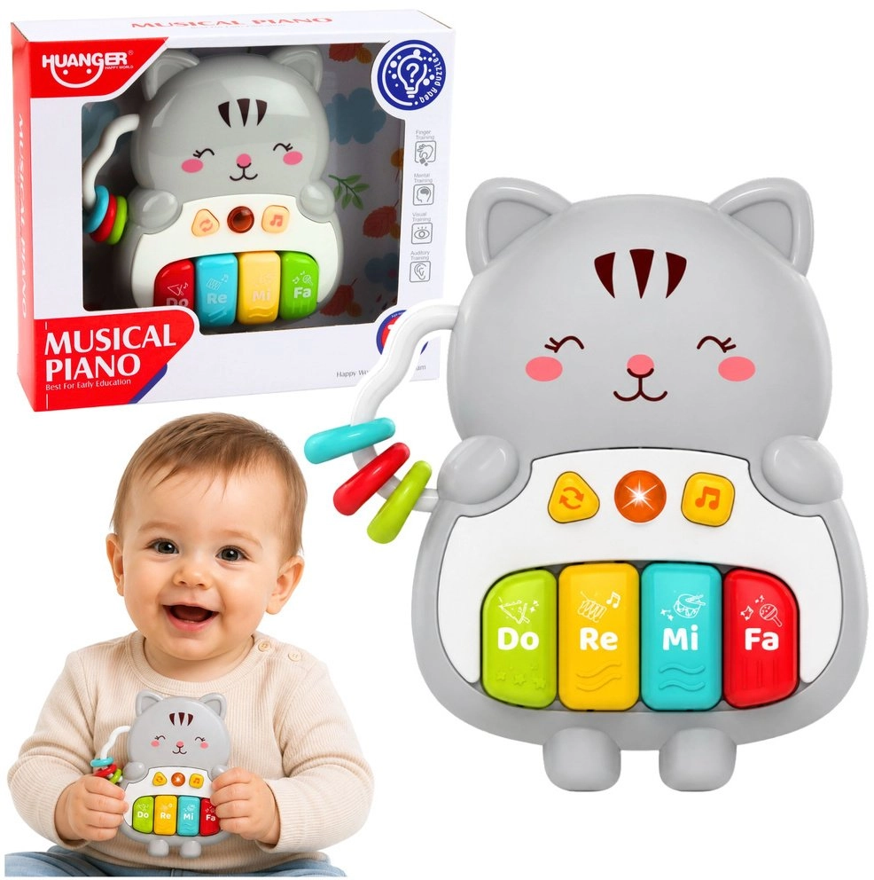 LeanToys Musical Toy Kitty Piano Educational