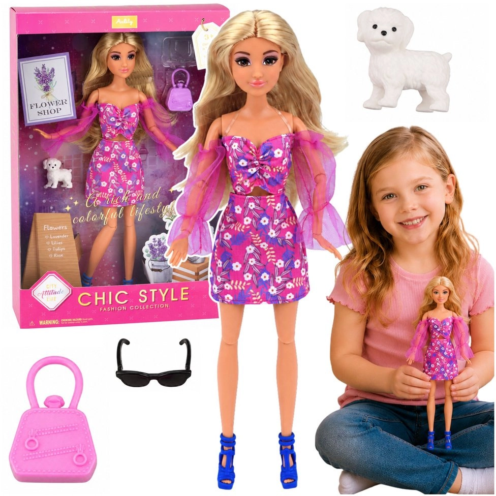 LeanToys Anlily Fashion Doll in Pink