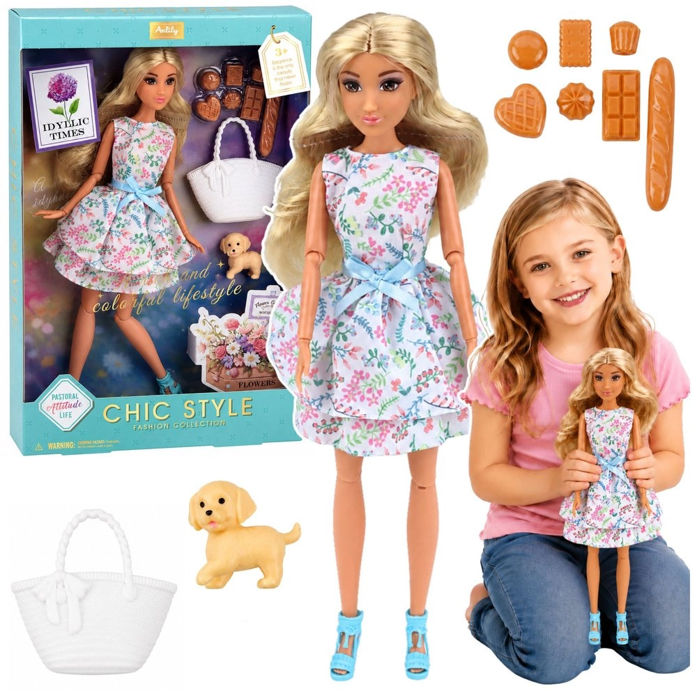 LeanToys Anlily Fashion Doll with Dog