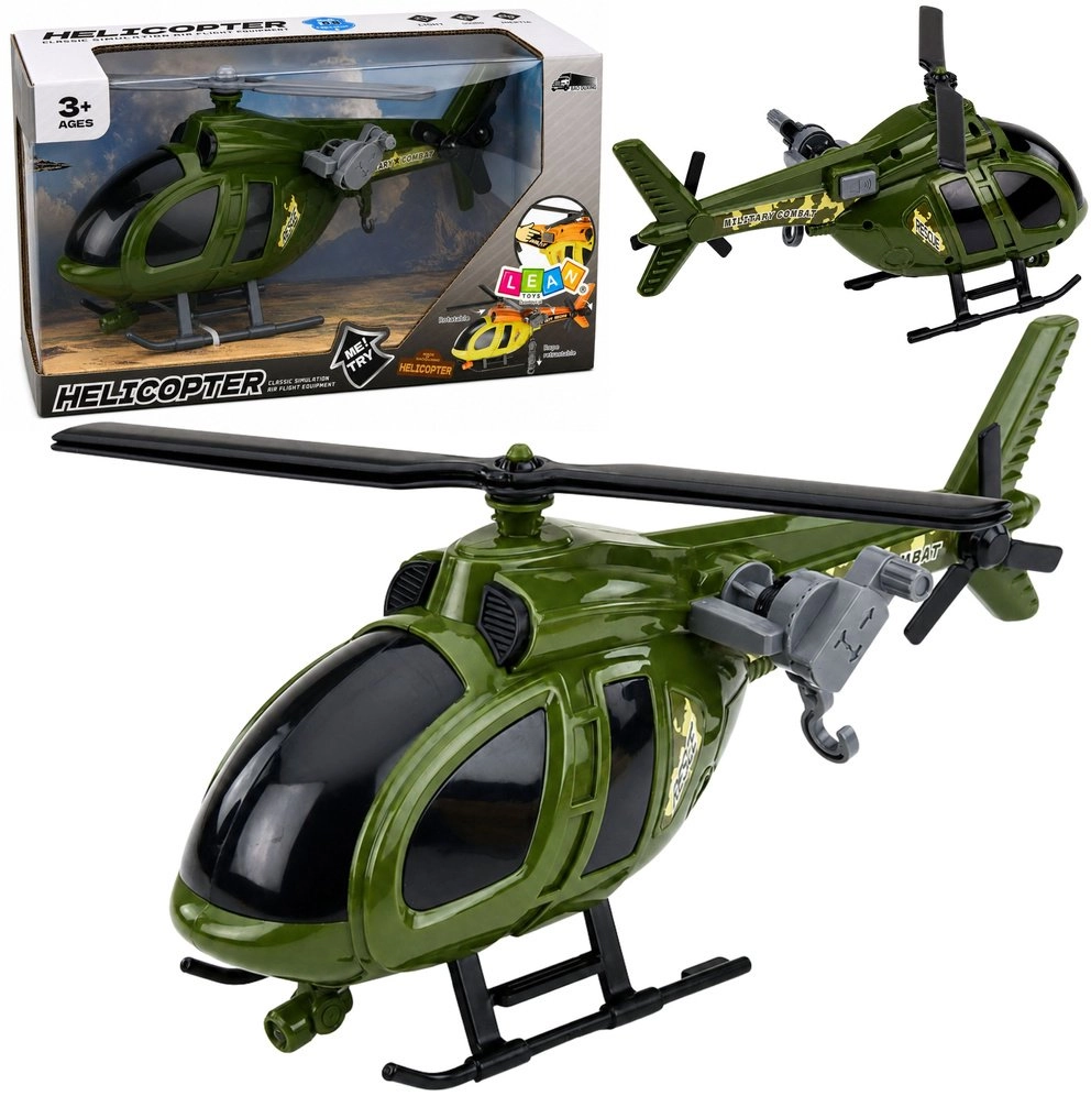 LeanToys Military Military Helicopter With Hook