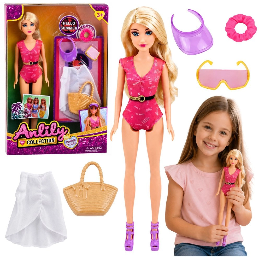 LeanToys Anlily Doll In Swimsuit Beach