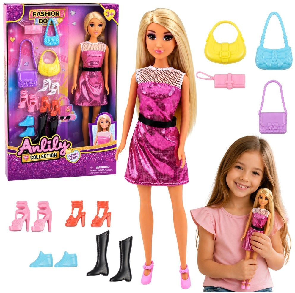 LeanToys Anlily Fashion Doll In Pink