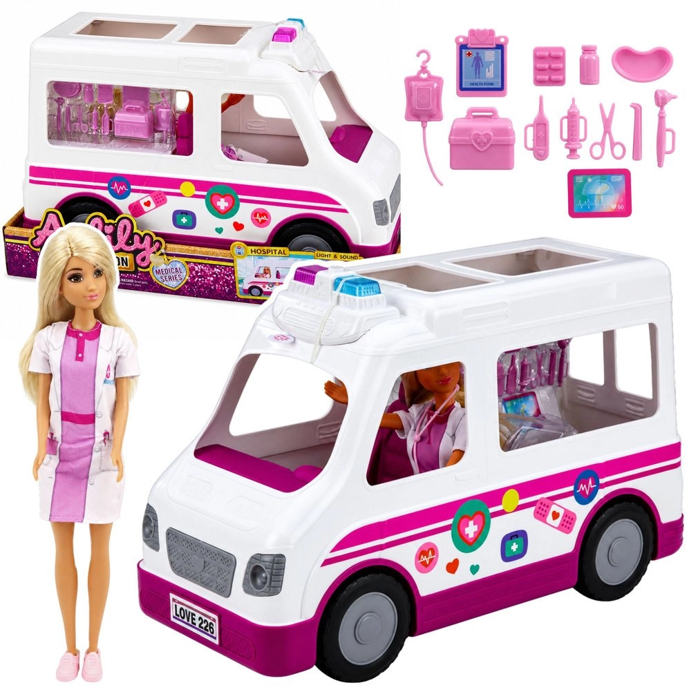 LeanToys Anlily Doll Doctor Nurse Ambulance