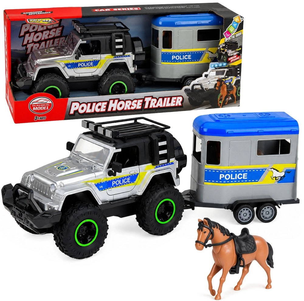 LeanToys Set Police Off-Road Car Horse