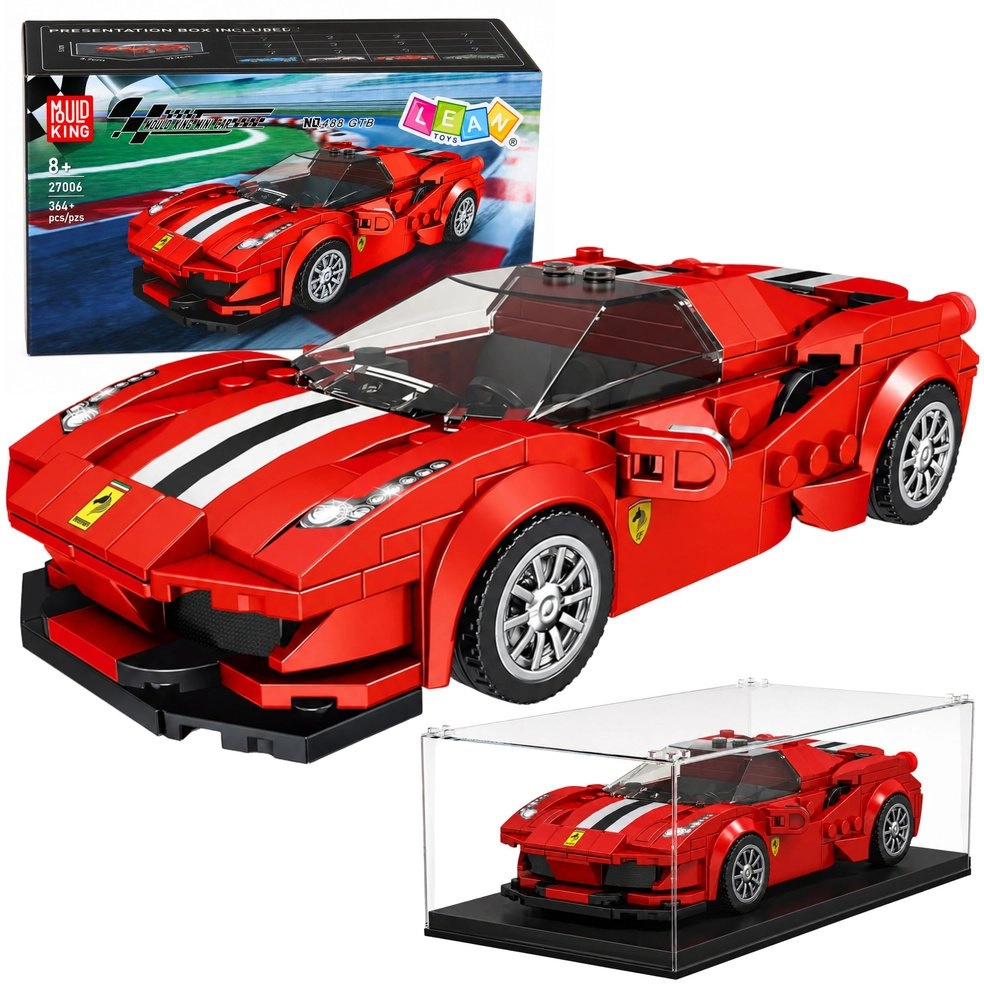 LeanToys Construction Blocks Sports Car Racing