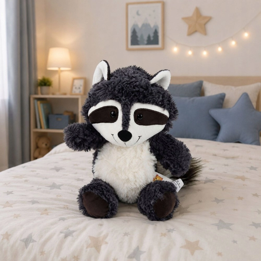 LeanToys Plush Cuddly Animal Mascot Raccoon