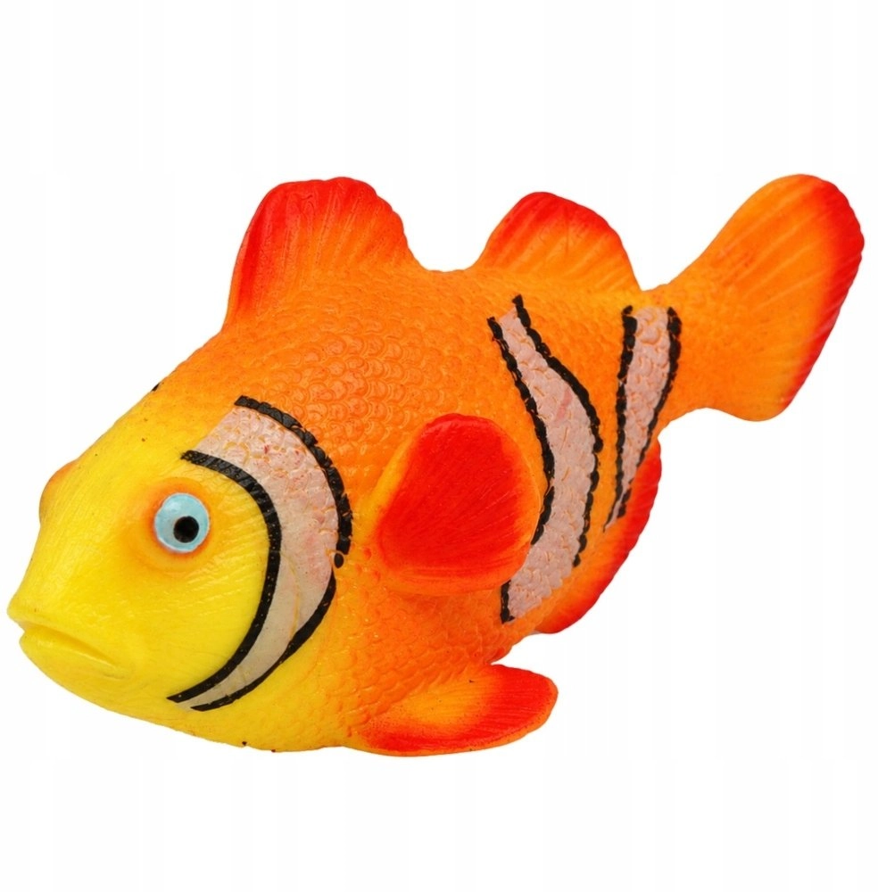 LeanToys Rubber Fish Clownfish Figurine Stretchy