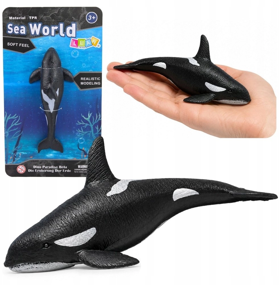LeanToys Fish Rubber Orca Figurine Stretchy