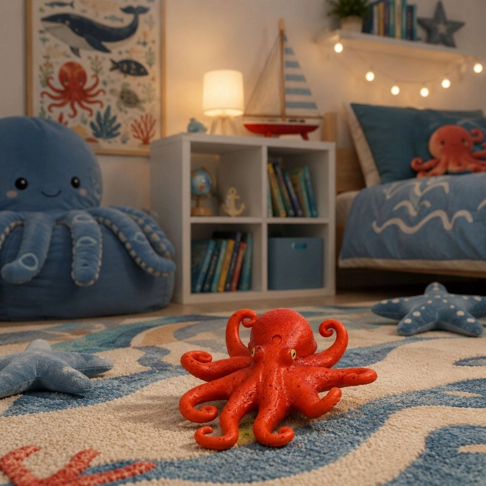 LeanToys Figurine Rubber Octopus Figurine Stretchy