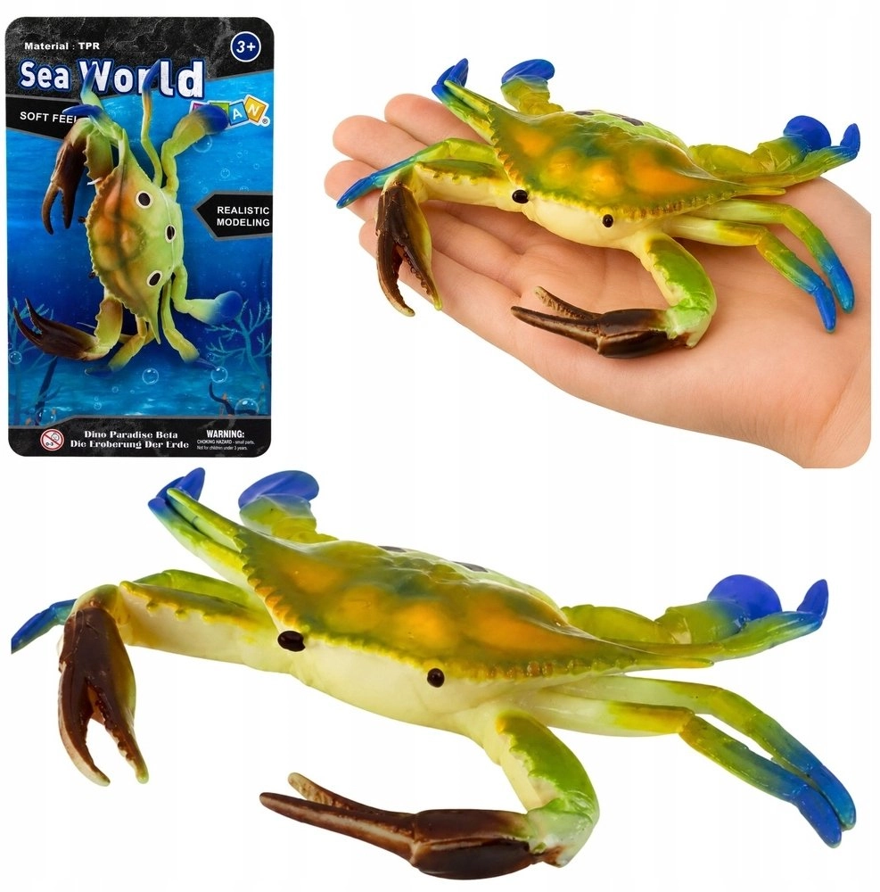 LeanToys Rubber Crab Figurine Stretchy Realistic