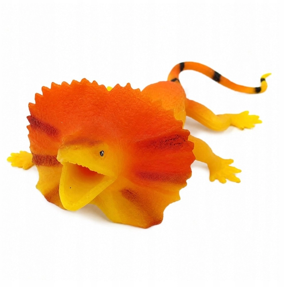 LeanToys Collared Lizard Figurine Rubber Figurine