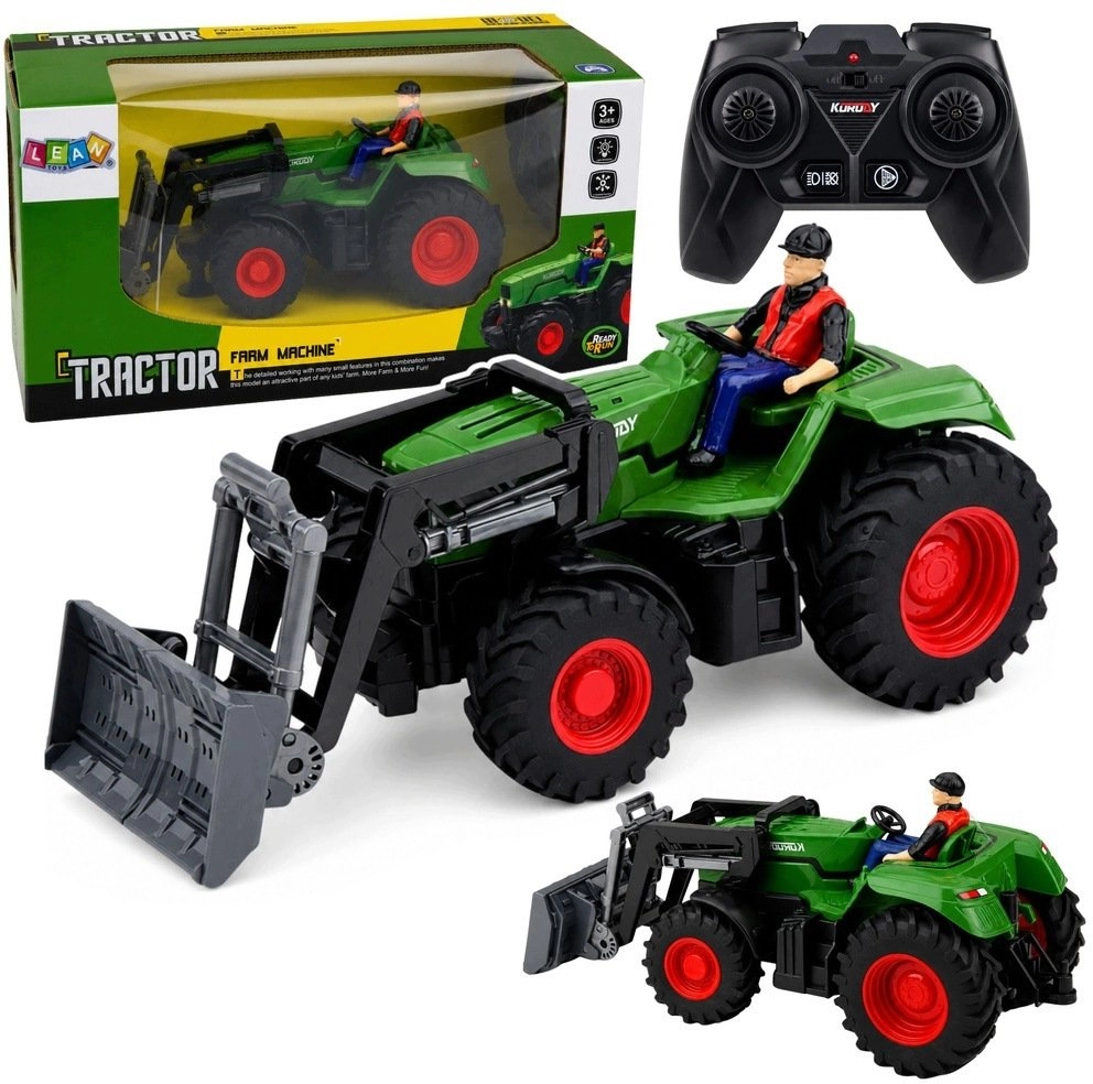 LeanToys Agricultural Tractor With Bulldozer and