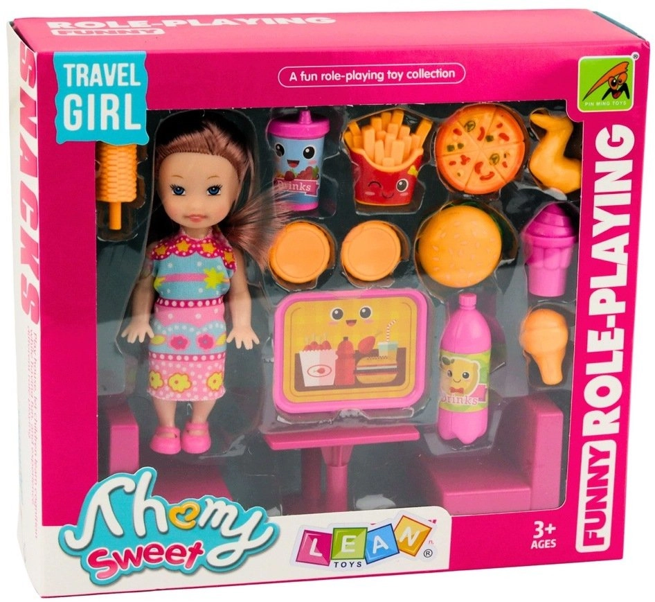 LeanToys Mini Doll Set Fast Food
