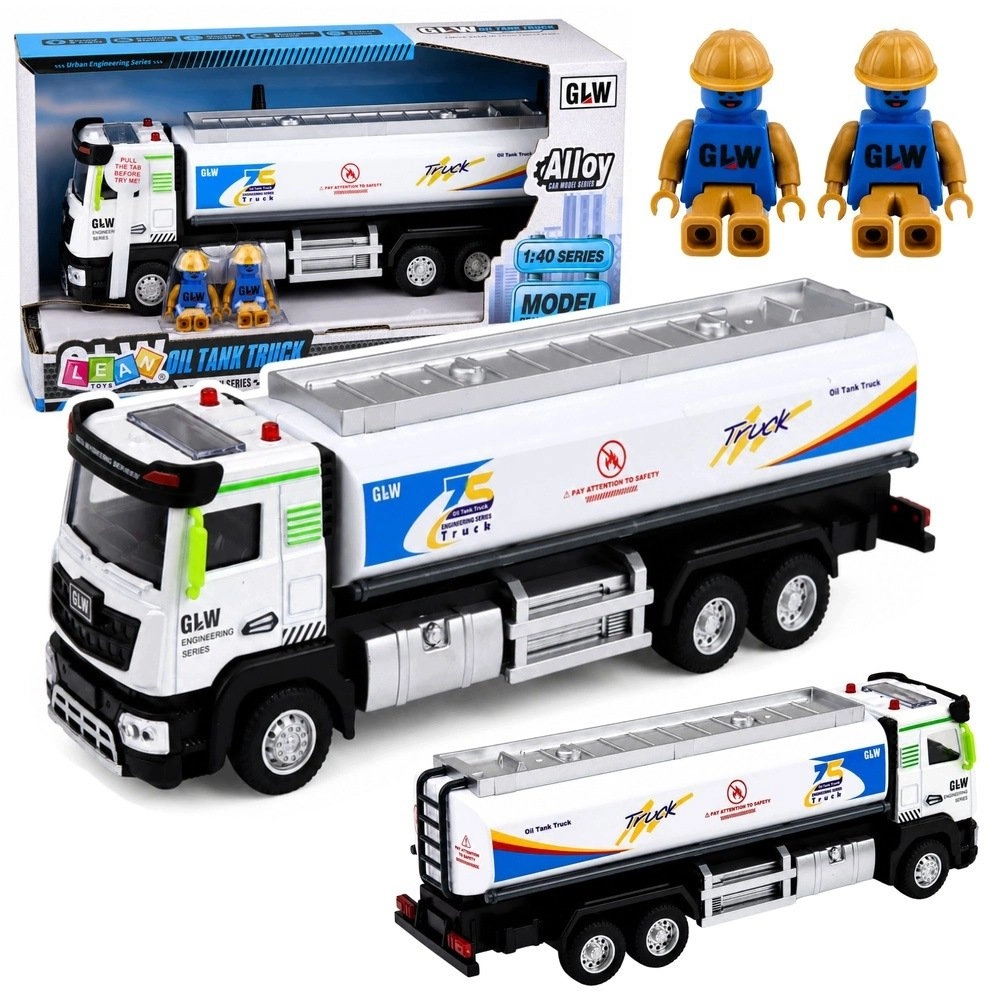 LeanToys Truck Tanker Metal Drive Lights