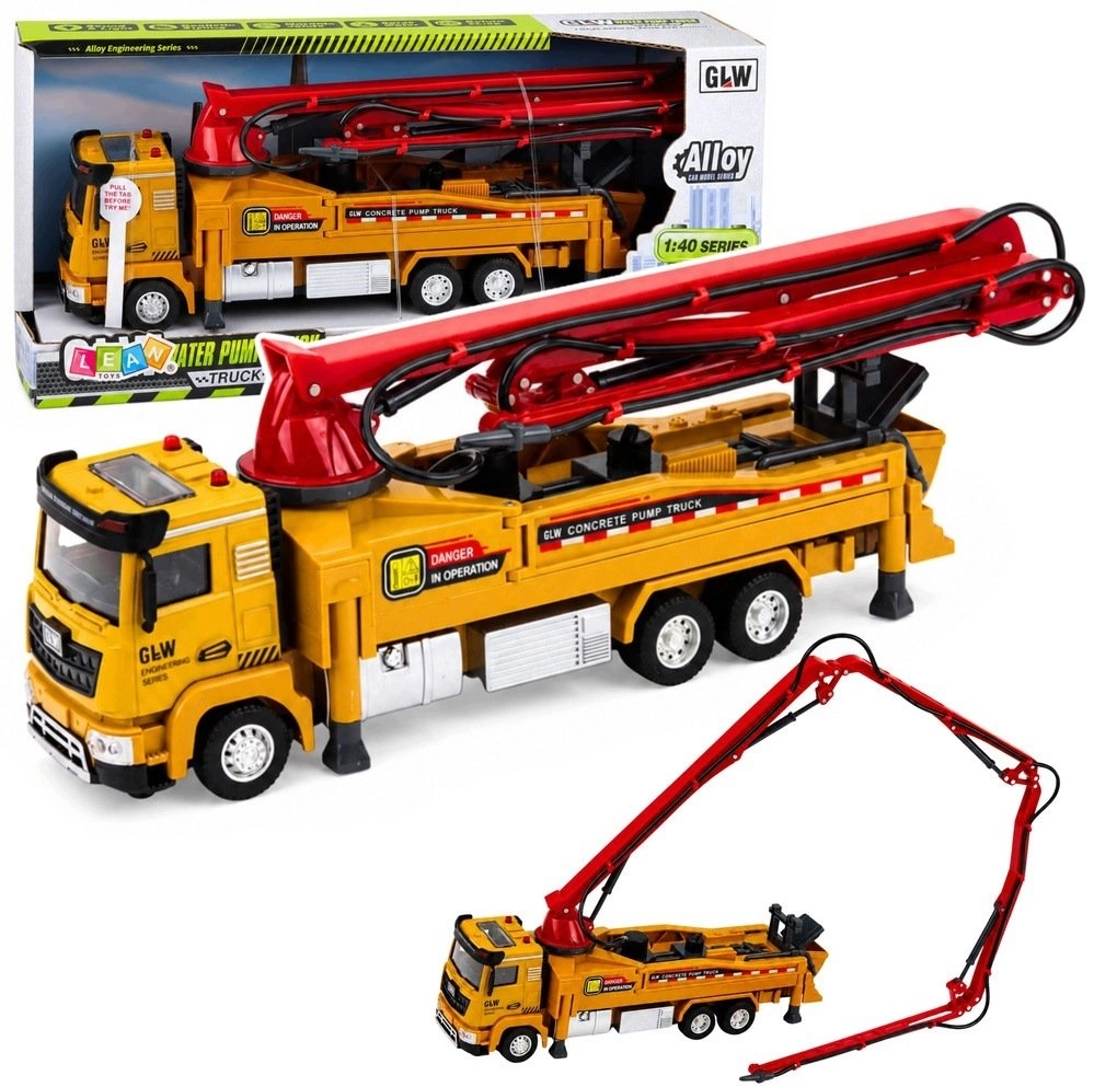LeanToys Concrete Pump Truck Drive Lights