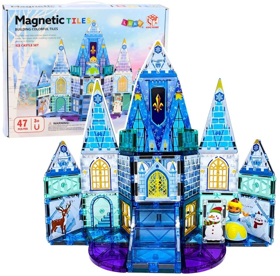 LeanToys Magnetic Construction Blocks Ice Princess