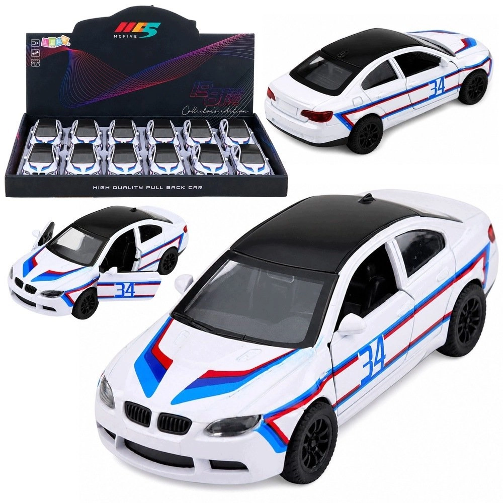 LeanToys Sports Car Metal Car Pull-Back