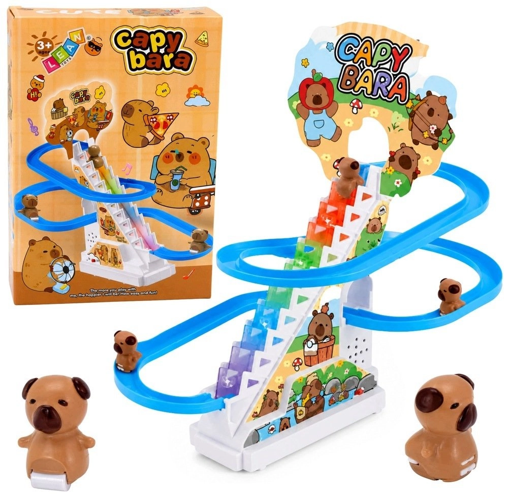 LeanToys Capybara Slide Track Escalator Action