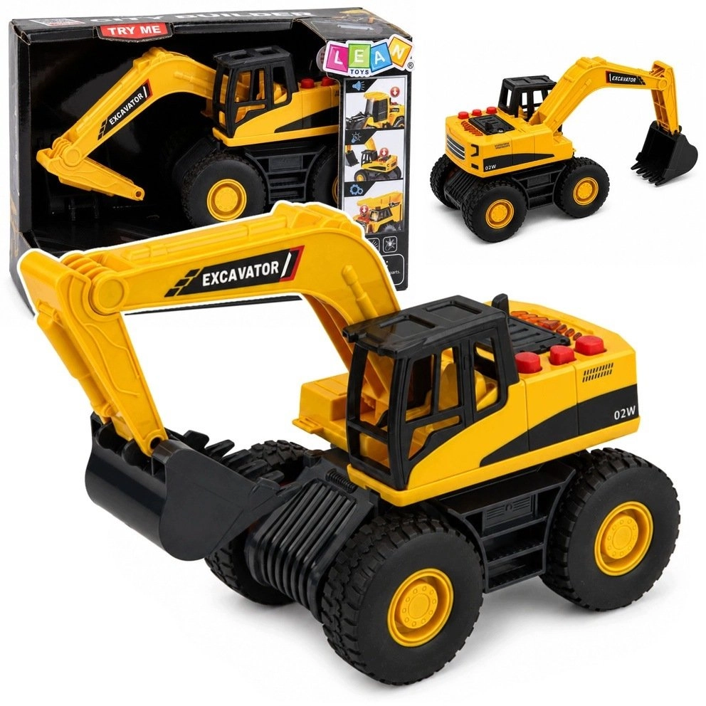 LeanToys Construction Excavator Movable Bucket Lights