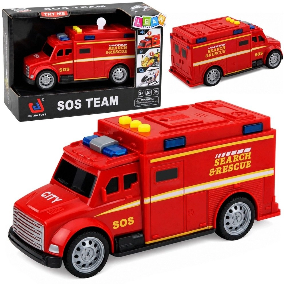 LeanToys Rescue Car Ambulance Lights Sounds