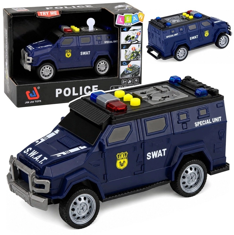 LeanToys Car SWAT Special Unit Vehicle