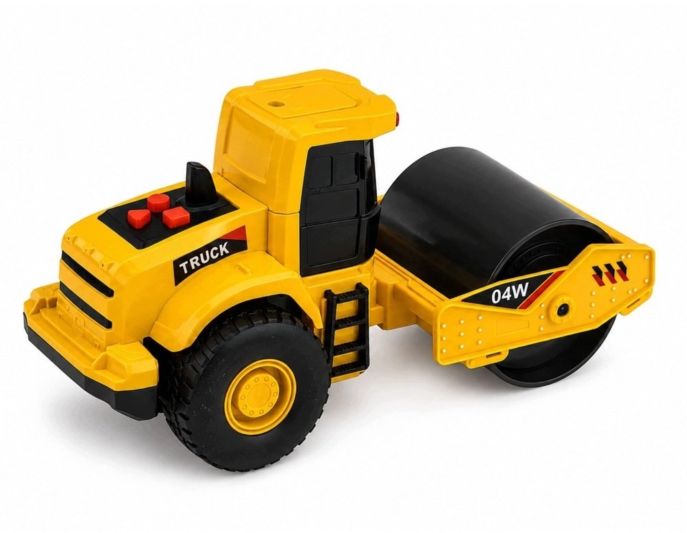 LeanToys Road Roller Construction Vehicle Rotating