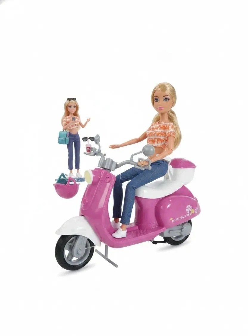 LeanToys Lalka Anlily Podróżniczka Na Skuterze
