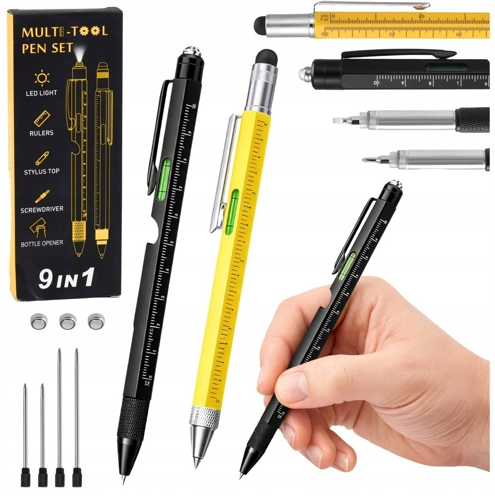 Lean Multifunctional Pens 9in1 Spirit Level
