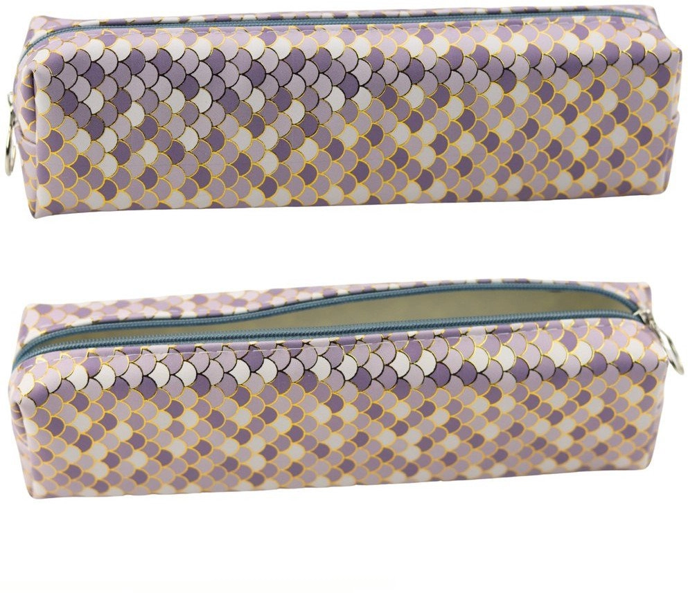 Gray Scale Pencil Case with Shiny
