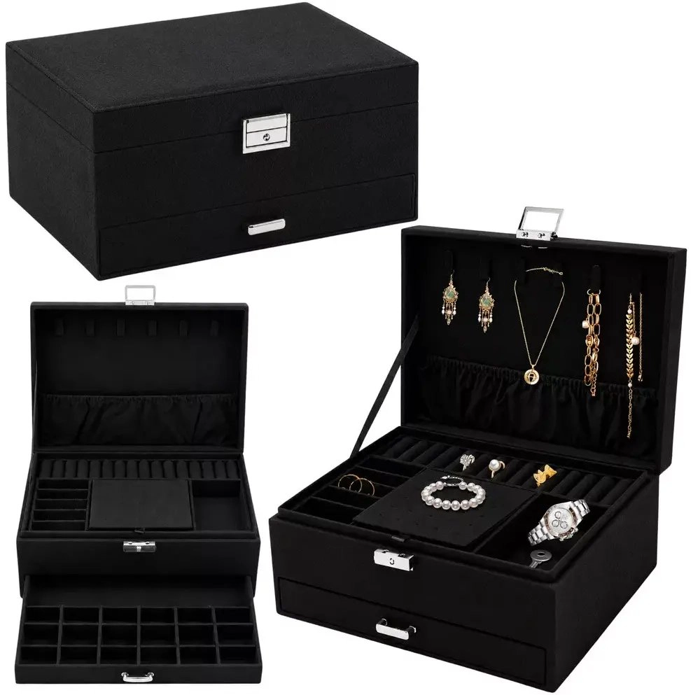 Lean Jewelry Organizer Box with Drawer