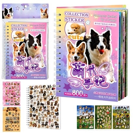 Lean Sticker Book Dogs Rsy Psów