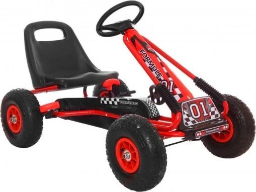 Gokart Czerwony A-15 Pompowane Koła 598