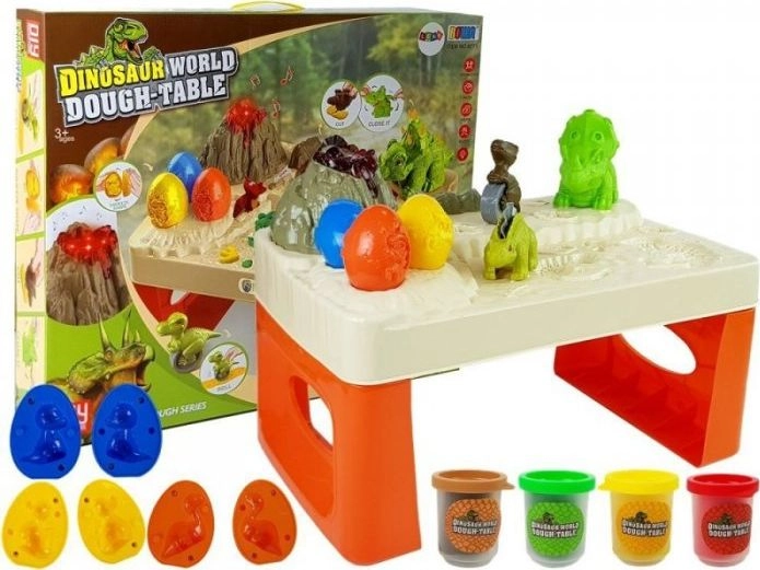 Play dough with a table and
