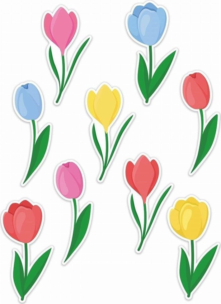 LearnHow Dekoracje okienne wiosenne - Tulipany