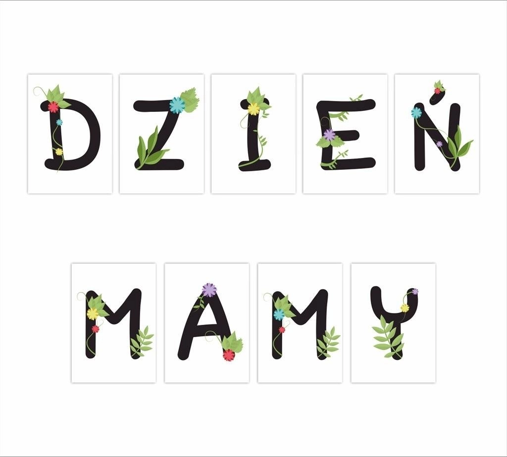 Decorative letters A4 - Mother`s Day