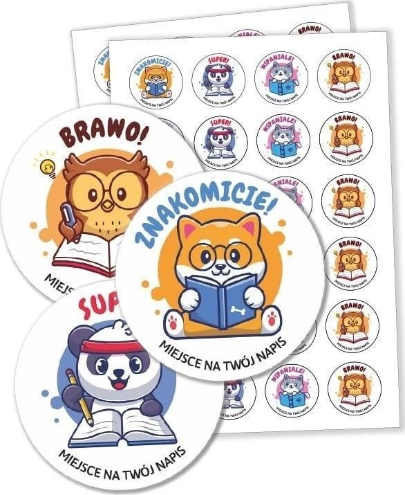 LearnHow Motivational stickers - School animals