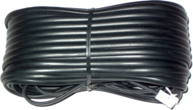 Kabel telefoniczny prosty 7m Czarny (TEL0033-7
