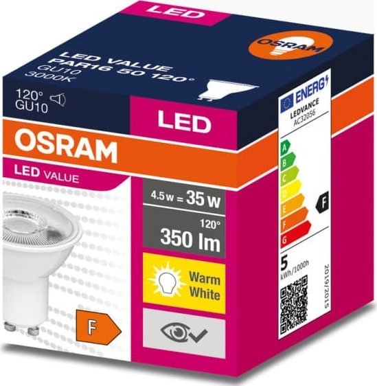 Ledvance LED bulb GU10 VALUE PAR16