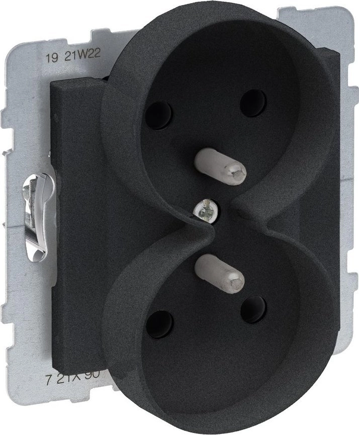 Legrand SUNO Double socket 2x2P+Z black