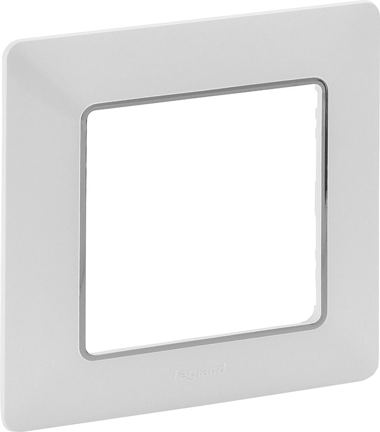Legrand Vlife 1Fach Rahmen Uw/Chrom 754031