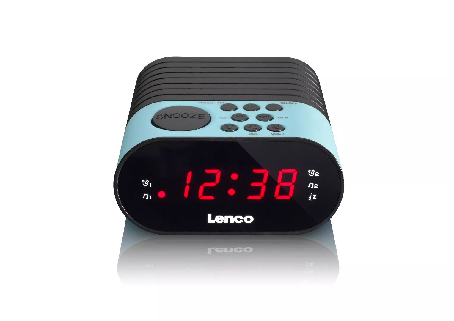 Lenco CR-07 Clock Black Blue CR07