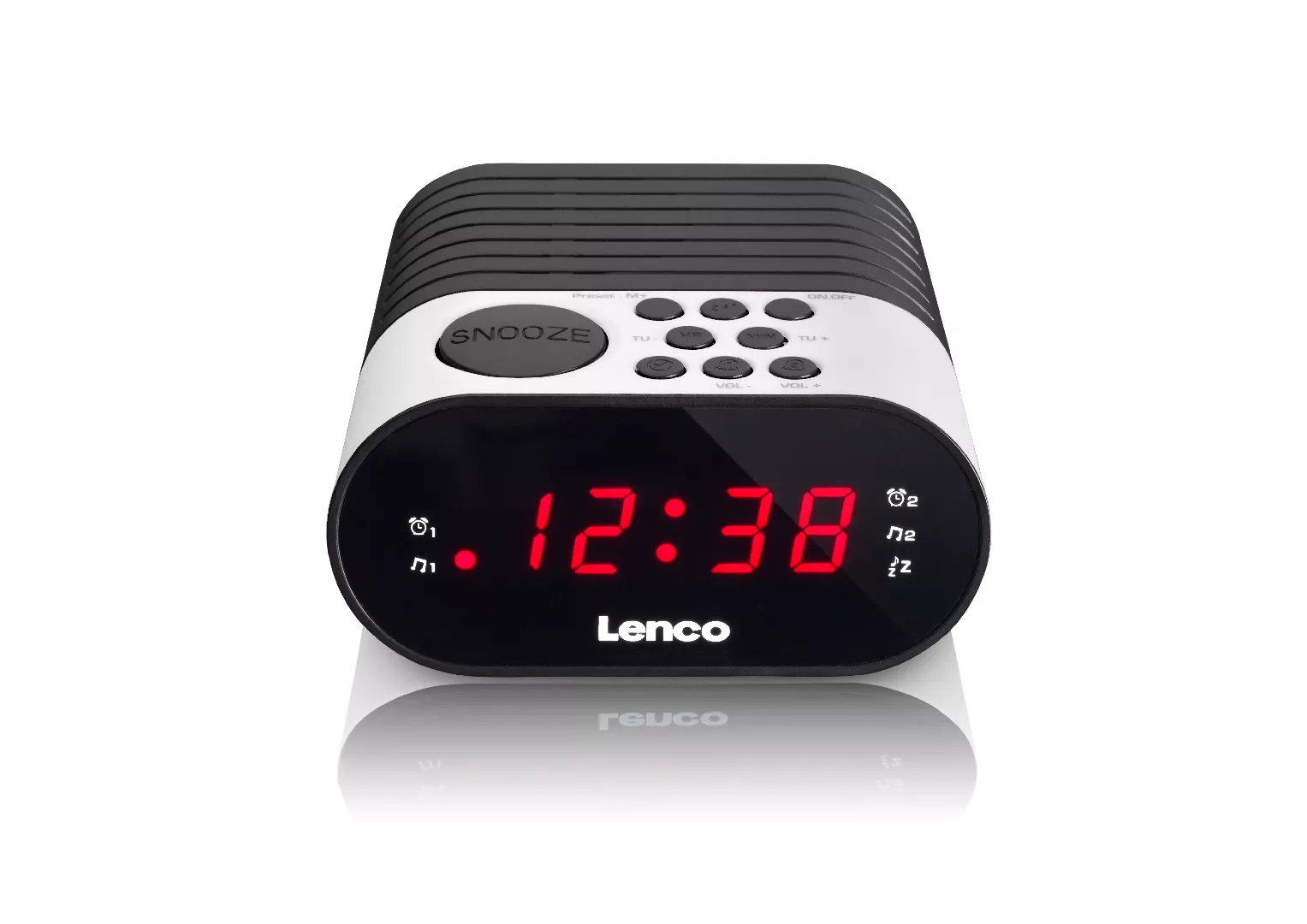 Lenco CR-07 Clock Black  White CR07