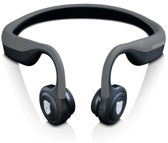 Lenco HBC-200GY austiņas un brīvroku komplekts Bezvadu Aptīts ap kaklu Sporta Micro-USB Bluetooth Melns