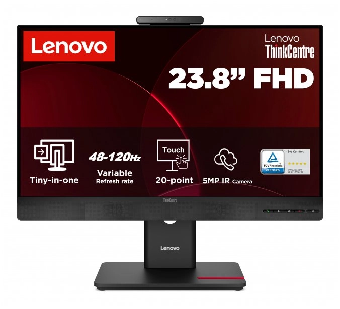 Lenovo ThinkCentre TIO24 Gen6 monitori 60,5 cm (23.8") 1920 x 1080 pikseļi Full HD LED Skārienjūtīgais ekrāns Melns