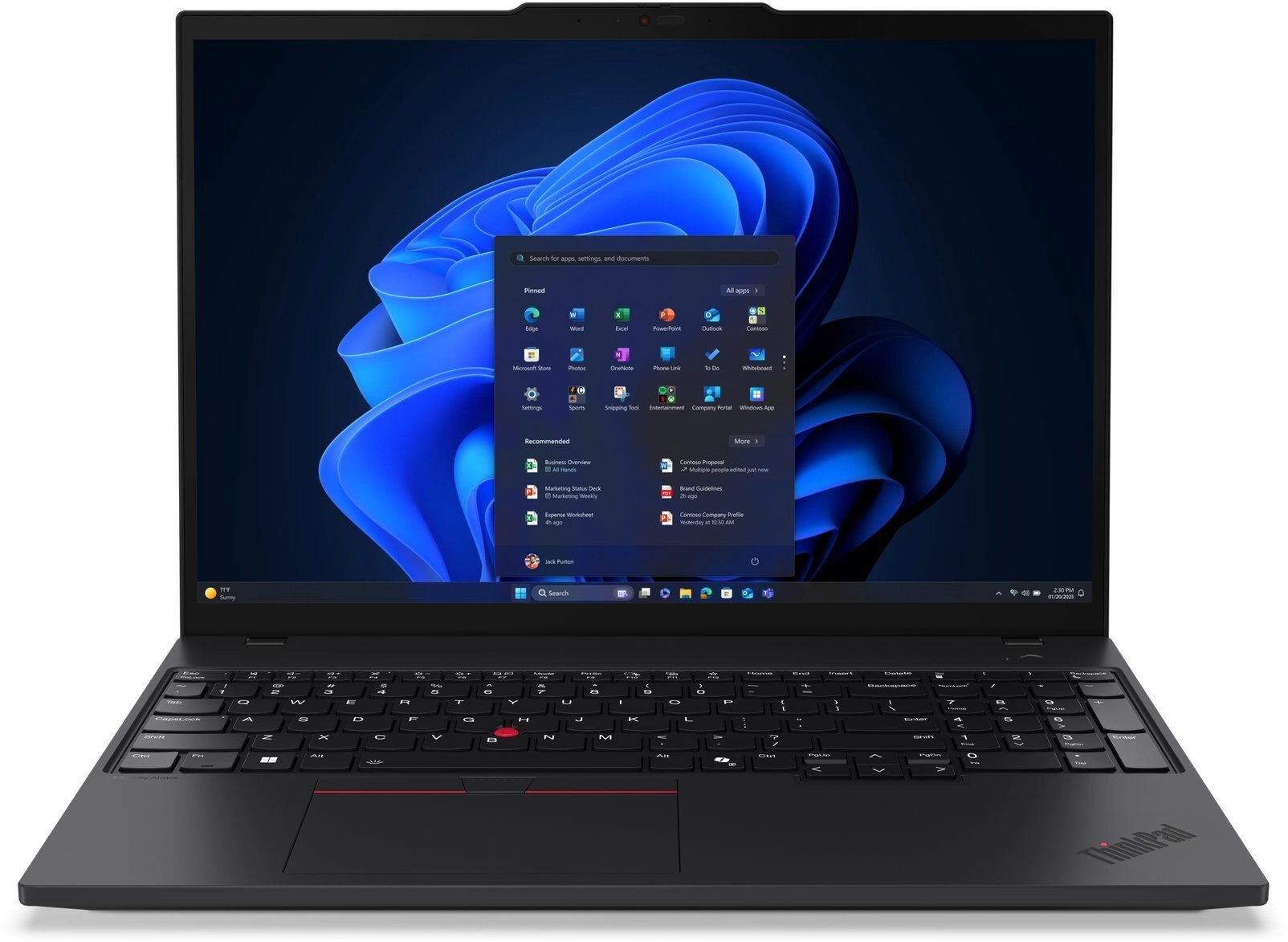 Lenovo ThinkPad T16 Gen 4 (Intel) Copilot+ PC Intel Core Ultra 7 255U Portatīvais dators 40,6 cm (16") WUXGA 32 GB DDR5-SDRAM 1 TB SSD Wi-Fi 6E (802.11ax) Windows 11 Pro Angļu Melns