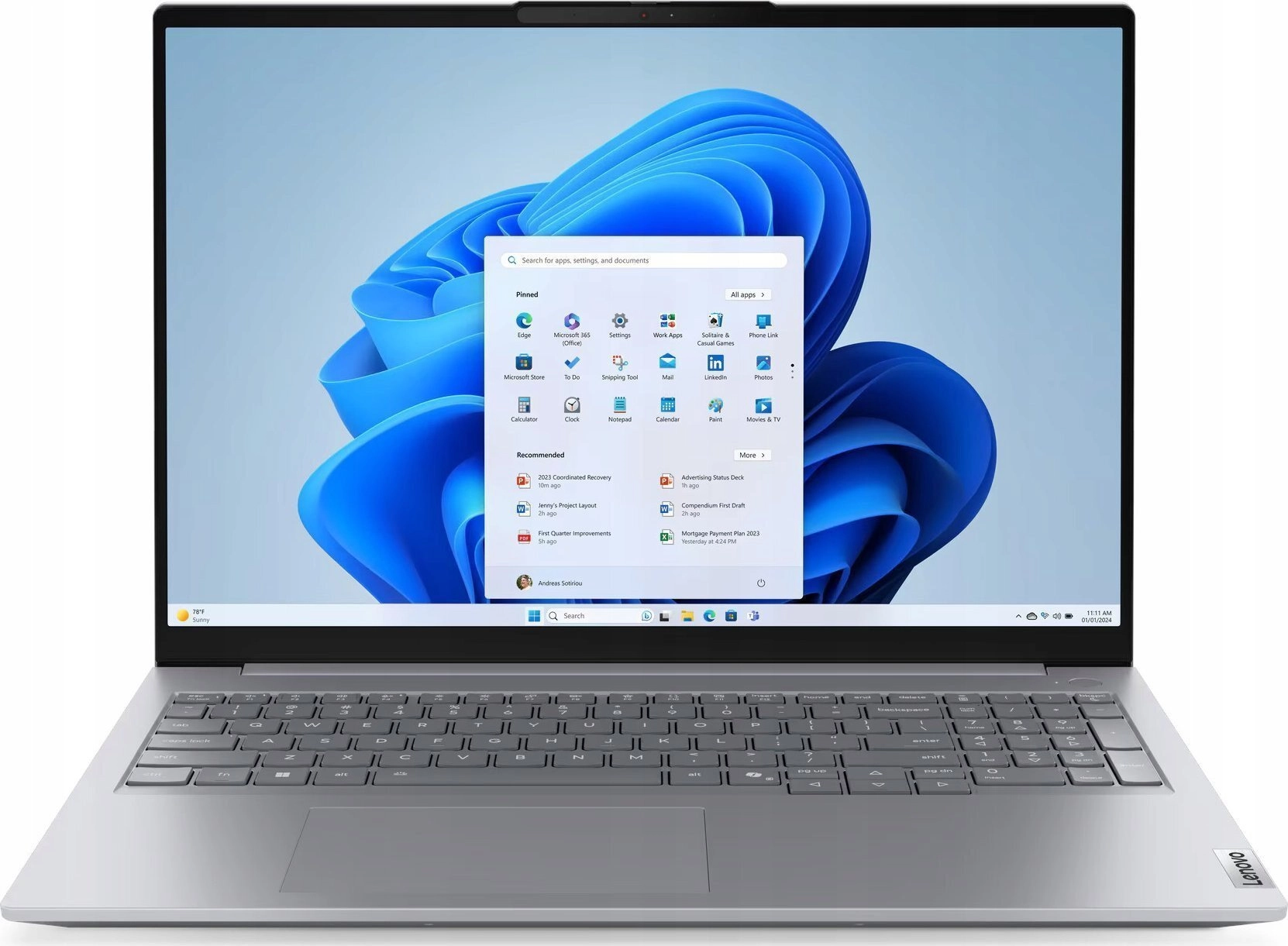 _8385178 Laptop ThinkBook 16 G8 21SK00R2PB W11Pro Ultra 7 255H/16GB/1T