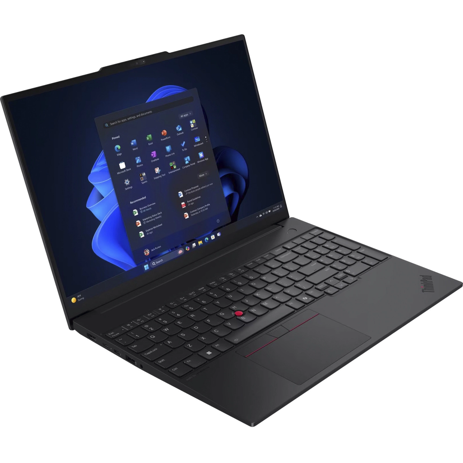 Lenovo ThinkPad E16 Gen 3 (Intel) Copilot+ PC Intel Core Ultra 5 228V klēpjdators 40,6 cm (16") WUXGA 32 GB LPDDR5x-SDRAM 512 GB SSD Wi-Fi 6E (802.11ax) Windows 11 Pro vācu melns