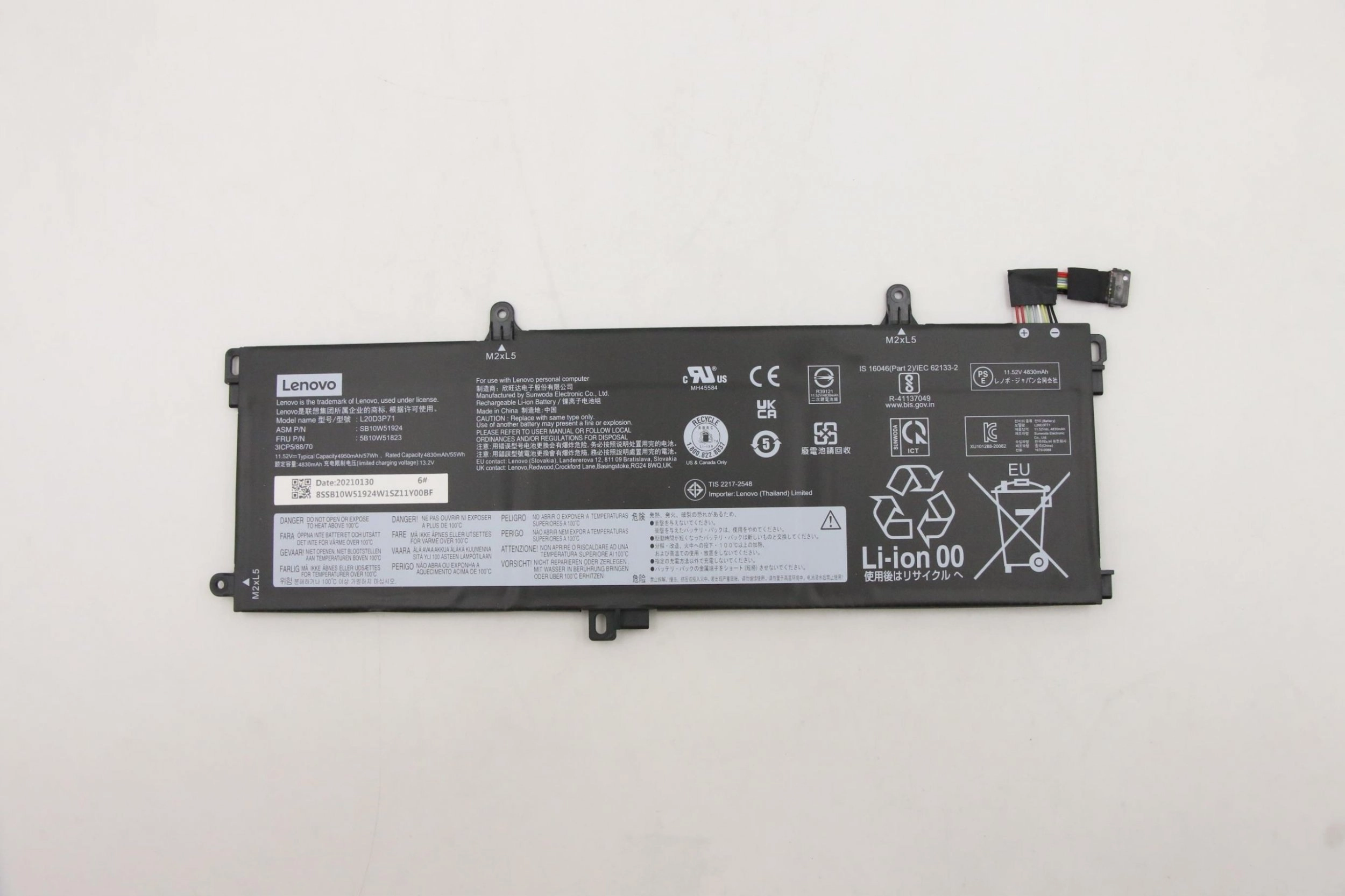 Bateria Lenovo Internal 3c 57Wh LiIon